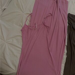 SKIMS Pink Maxi Dress